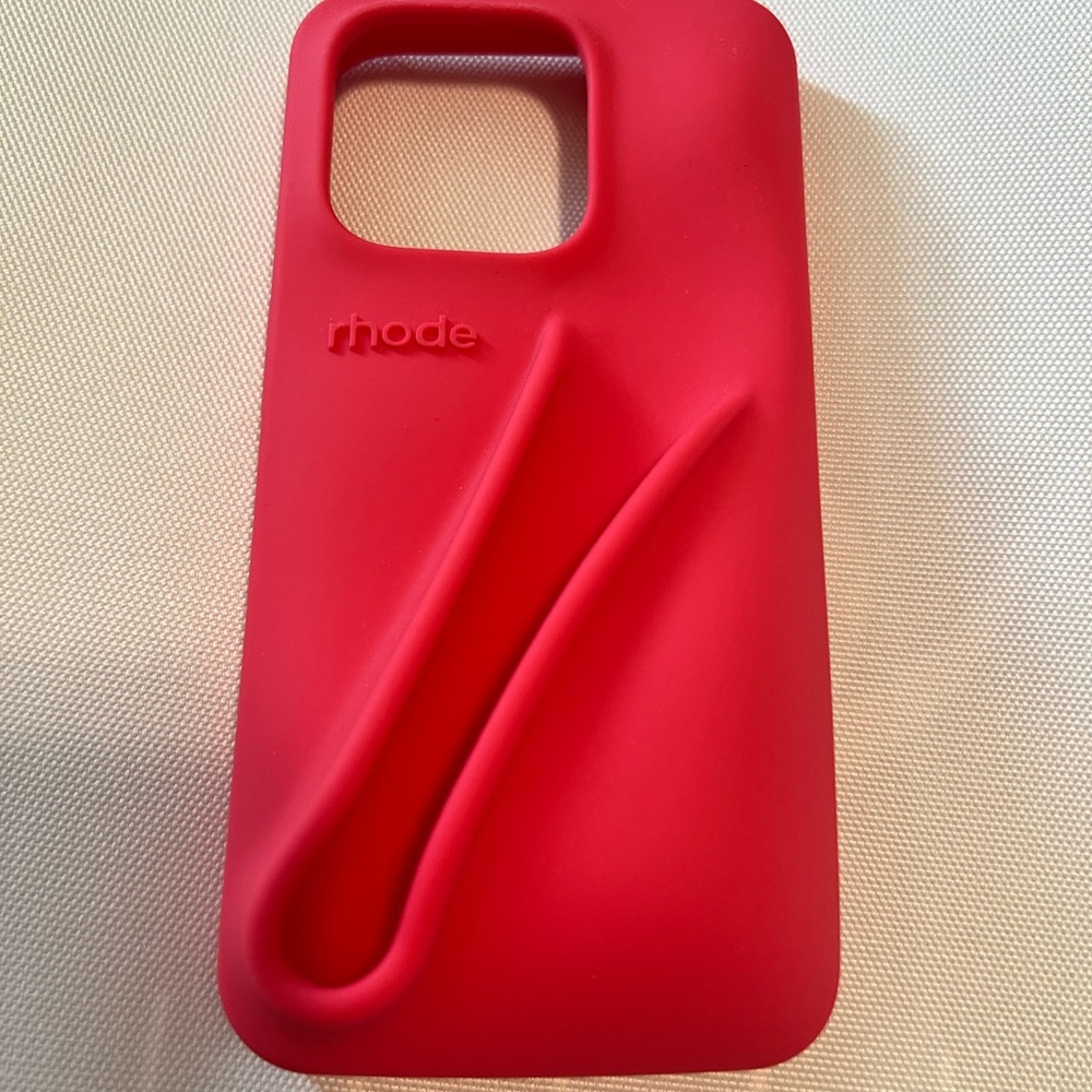 RHODE pink silicone lipgloss phone case
